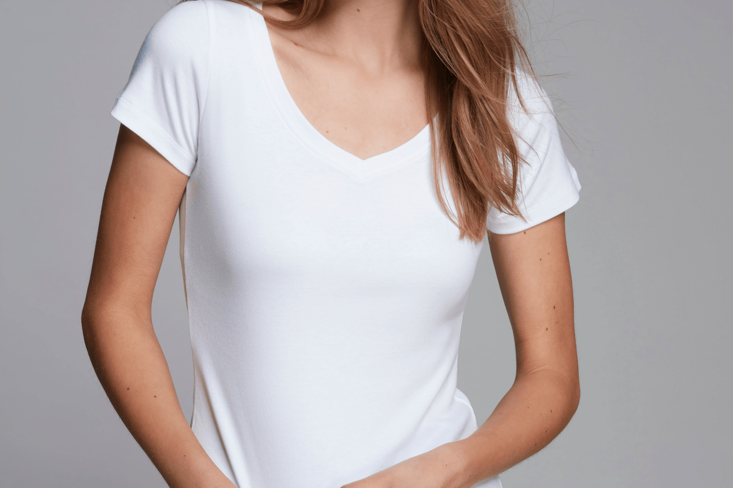 V Neck Cotton Modal Blend T-shirt