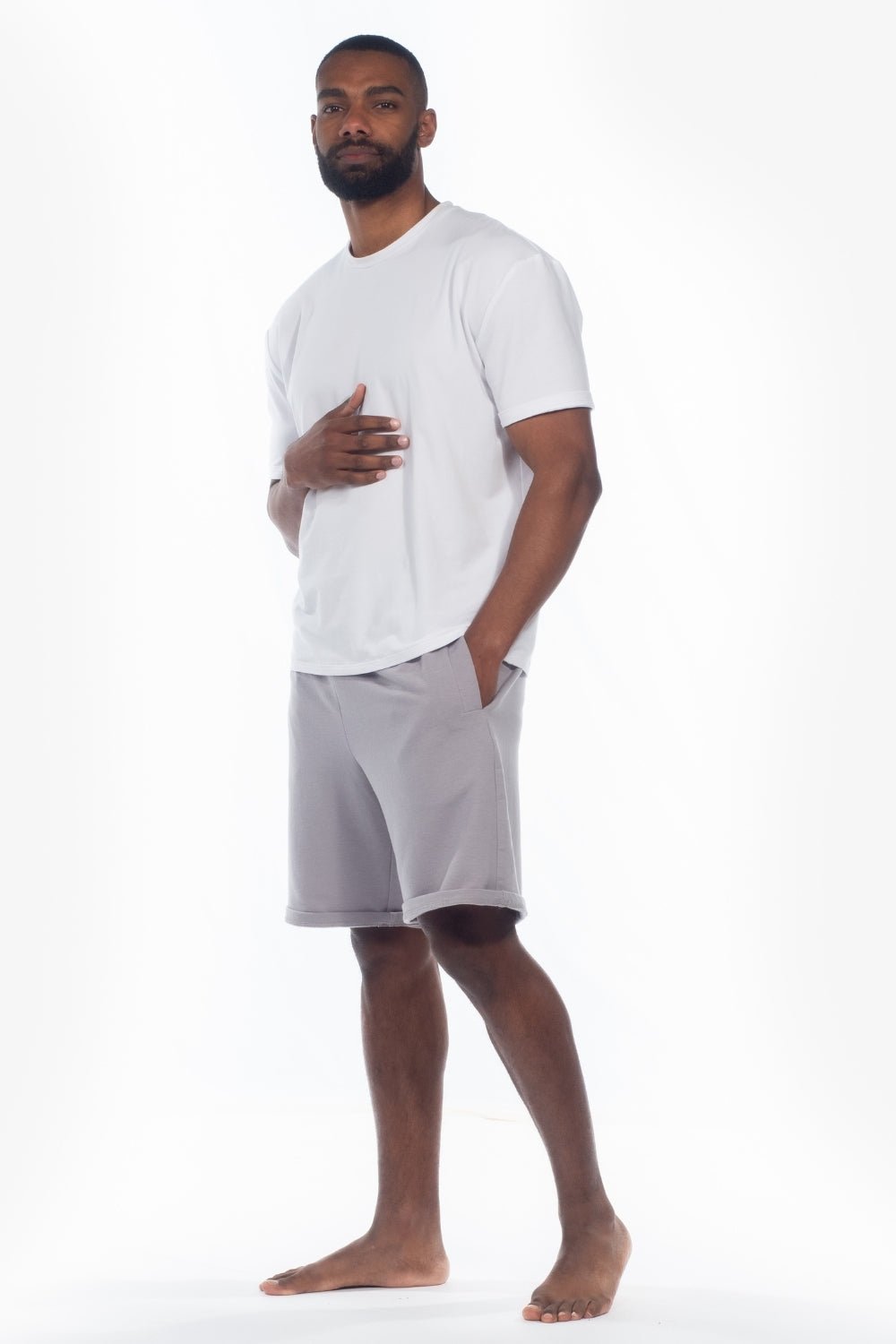 Grey loungewear shorts sale